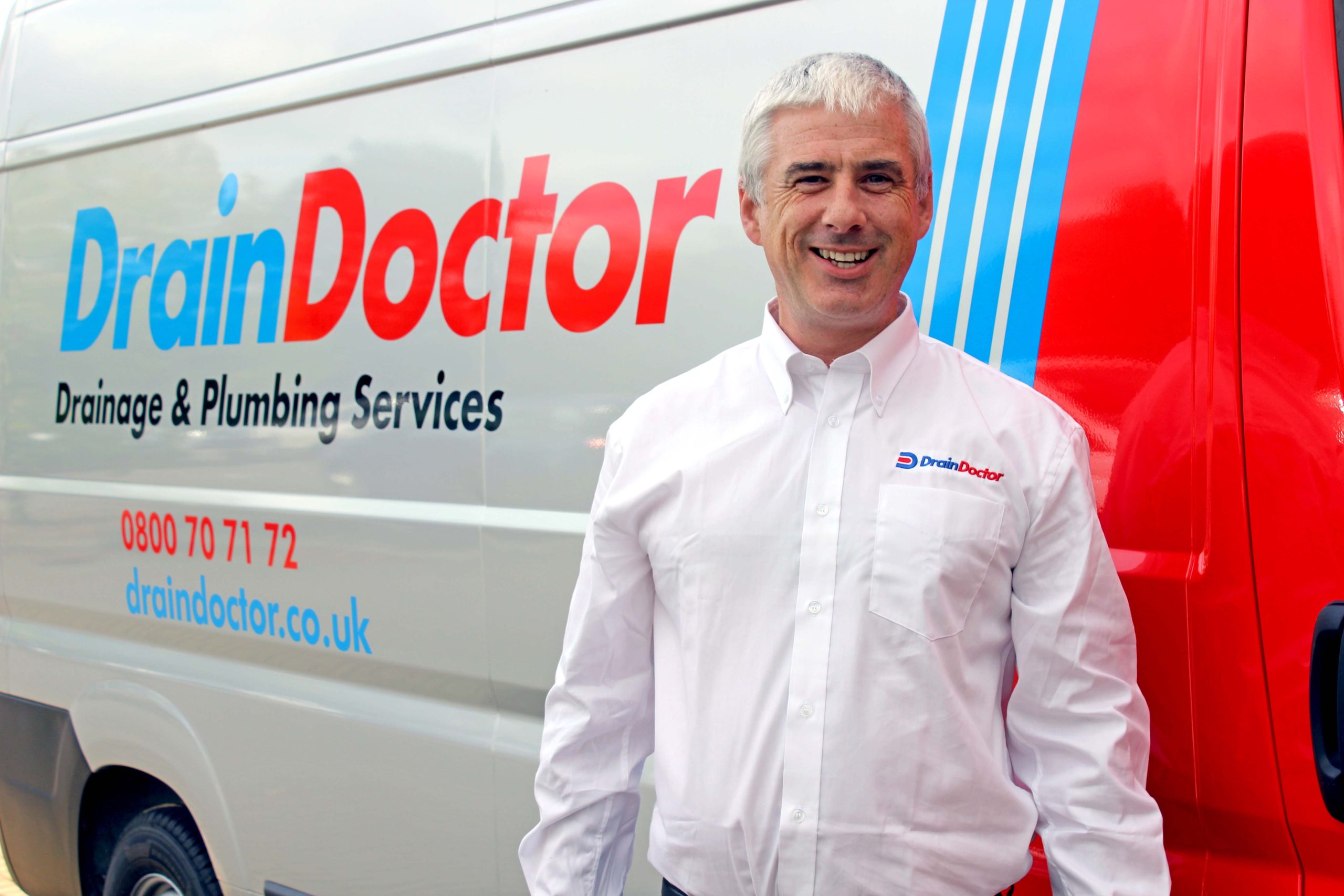 Adam Thomson Drain Doctor Franchise Owner by Van